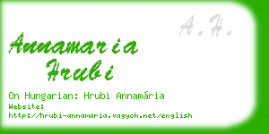 annamaria hrubi business card