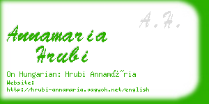 annamaria hrubi business card